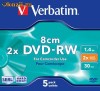 Verbatim DVD-RW 8cm Matt Silver Scratchguard Jewel Case