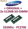 1GB Dual Channel Kit SAMSUNG 2 x 512Mb DDR333 PC2700