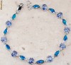 Bratara UNICAT, argint 925, cu opal de foc albastru si tanzanite RARE! REDUCERE 10 % LA PRETUL AFISAT !