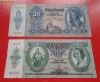 Lot 2 bancnote Ungaria 20 pengo 1941 10 pengo 1936