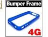 BUMPER SILICON IPHONE 4 4G BLUE!HUSA TOC CARCASA!PROTECTIE MAXIMA