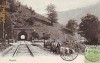 Romania,Busteni,carte postala UPU,circulata 1906,TCV: Tunel,car cu boi