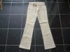 Pantaloni, Blugi, Jeans de culoare crem-grej, deosebiti, talie medie, bootcut, NOI
