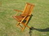Mobilier gradina teak - Scaun pliabil cu brat