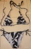 COSTUM DE BAIE - ALB - NEGRU - ETAM - SLIP MAR S - SUTIEN MAR 70 B