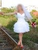 Rochie de mireasa scurta Evergreenbrides marime S-M