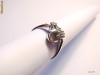 inel aur alb 18K cu doua diamante diamant