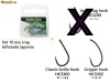 Set 10 ace /Carlige crap teflonate Baracuda Classic Boilie