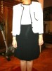 Compleu, rochie si jacheta, firma Casa Vanda,  masura S/M combinatie alb-negru,