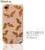Husa , carcasa iPhone 4 Butterfly Gold Husa , carcasa iPhone 4 Butterfly Gold