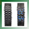 Ceas LED unisex Samurai Lava Style, Led ALBASTRU