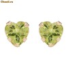 Cercei din aur cu pietre naturale, peridot, 0,50 ct