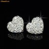 Cercei Silver Hearts Swarovski