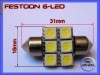 BEC AUTO LED FESTOON (SOFIT) 31mm 6-SMD CULOARE ALB XENON 6000K