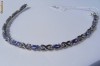Bratara designer aur 14K, 11.6g, ornata cu 12 TANZANITE si 50 BRILIANTE de 2.9CT !!