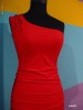 ROCHIE ROSIE CU BORDURA NEAGRA MARGELE SI BRODERIE - UNICAT ROCHIE ROSIE CU BORDURA NEAGRA MARGELE SI BRODERIE - UNICAT