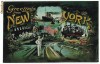 2344 - L I T H O - New York - POMPIERI, Nave - old postcard - used - 1908