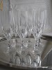 Set de sase pahare din cristal inalte pentru sampanie
