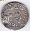 Polonia TRIPLUGROS-TROJAK argint 1593,Sigismund III,moneda din salba