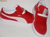 adidasi / pantofi sport Puma Suede ORIGINALI, piele intoarsa, rosu si alb, marimi: 37, 39, 41, 42, 43, 44