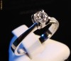 inel aur  alb 14K cu diamant 0.30 ct. VS1 / I  inel de logodna cu diamant