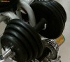 Vand GANTERE CAUCIUCATE 30 kg   ( avem si sac de box , manusi , gantere cromate reglabile , fitness , antrenament , bara , discuri , site )