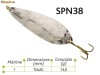 Lingurite oscilante Spn 38 Baracuda 13g