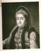 PORTRETUL IMPARATESEI EKATERINA A II A A RUSIEI , ANUL 1773 , PE HARTIE CARTONATA ,DINTR-UN ALBUM DE ARTA , FORMAT A4