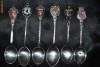 Set 6 lingurite vechi - lingura - SUVENIR - din ARGINT masiv - (4lei/gr.) - marcate !
