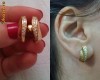 CERCEI aur 18 KT cu diamante naturale ! SUPERBI !