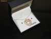 !!! PANDATIV INIMA CERCEI LANTISOR ARGINT 925 PLACATE CU AUR 18KT!!!