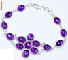 _ 925 Argint Marcat; Violet Queen Amethyst Natural  _   BRATARA  Finuta, Eleganta    Ametist