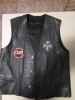 Vesta biker din piele cu embleme patch