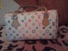 geanta lv speedy alba cu monograma color