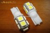 bec led T10 W5W leduri pozitie 9 smd 5050 alb - pozitie, interior sau numar, led-uri, becuri led, lumini masina