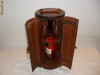 MINI BAR LEMN MASIV, 2 PAHARE+STICLA VIN