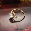 INEL deosebit FILAT IN AUR GALBEN de 14k (gold filled) cu piatra Swarovski Solitaire foarte stralucitoare, 8mm x 8mm! Cadoul perfect! Marimea 8 US!