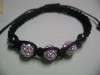 BRATARA SNUR CERAT IMPLETIT CRISTALE SWAROVSKI ALBE