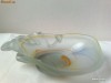 SCRUMIERA VINTAGE ANII 70-80. STICLA FUMURIE- FONDUL PLASTIC