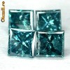 diamante albastre pereche taiate princess 0.30 ct