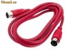 Cablu midi 1.8m rosu Stage Line MIDI-182/RT