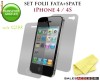 2X FOLIE ECRAN SI SPATE IPHONE 4S IPHONE 4 (SET 2 BUC) - TRANSPORT GRATUIT!
