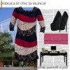 OFERTA SPECIALA - Rochie office, pantofi negri, plic