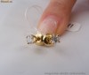 Cercei STUD aur 14K ornati cu 2 BRILIANTE de cate 0.22 carate !!!