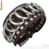Bratara Gothic Rock din Piele si Zale Metalice BFL-493