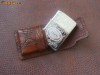 Port-bricheta, din piele naturala, handmade