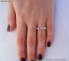 Set Inel logodna + enhancer, cu DIAMANT printesa 1/2 CARAT VS + alte 8 diamante !!!