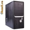 Carcasa DELUX Middletower ATX 450W alimentare SATA, 4 bay, negru/argintiu, USB, M298