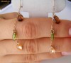 Cercei aur 14K, 2.1g, ornati cu 6 pietre semipretioase, 4.5CT !!