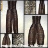 SALOPETA VAPOROASA FASHION de VARA DAMA ANIMAL / LEOPARD PRINT pe FOND MARO model NOU 2012 SALOPETE FEMEI